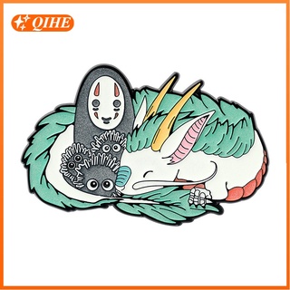 เข็มกลัดการ์ตูนอนิเมะ Spirited Away White Dragon Enamel Pin สําหรับตกแต่งเสื้อผ้า