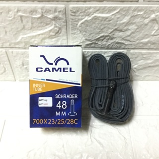 ยางในจักรยาน 700x23/25/28C AV 48MM CAMEL จุ๊บยาว ใหญ่