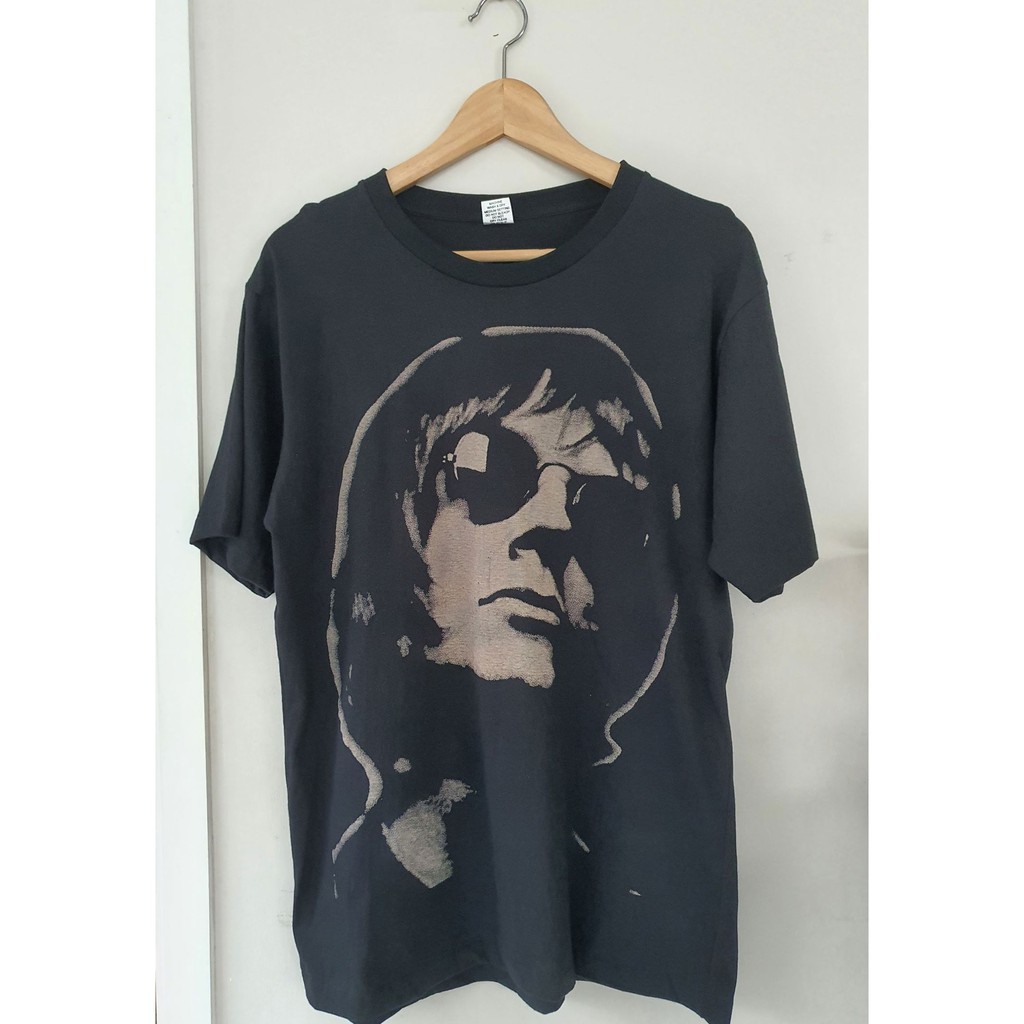 เสื้อยืดคอกลมเสื้อยืด Oasis Band T-shirtผ้าฝ้ายแท้
