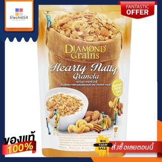 ไดมอนด์เกรนส์กราโนล่ารสอัลมอนด์500DIAMOND GRAINS HEARTY NUTTY 500G.