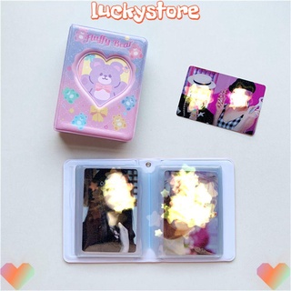 LUCKY Idol Photos Album Bear Storage Book Photocard Holder Organizer Cherry Rabbit Hollowed Heart Collect Book Kawaii Storage Bags Card Bag