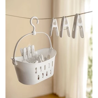 Omocha | Clothespin basket ตะกร้าขนาดเล็กแขวนได้ใส่ไม้หนีบผ้า ตะกร้าไม้หนีบ