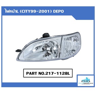 ไฟหน้า Honda City/99-2001(ท้ายZ) ข้างซ้าย Depo