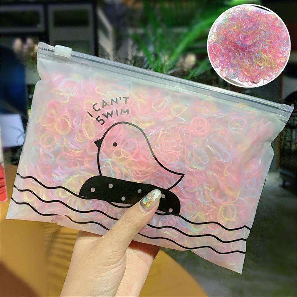 เท่านั้น 1000 ชิ้นยางรัดผมผู้หญิงเชือกผูกผมหมากฝรั่งเด็กผูกเชือกสาว Scrunchie - รูปที่ 4