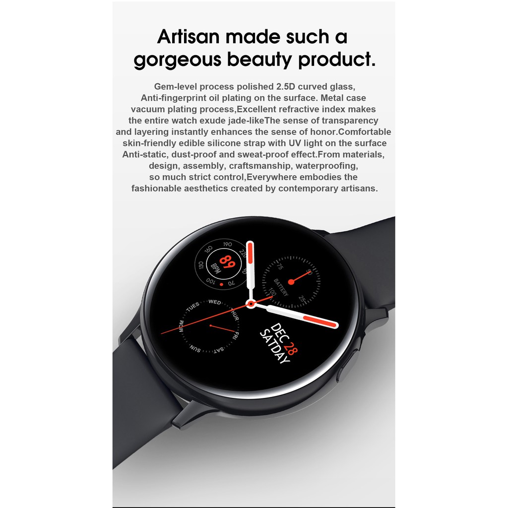 S20 Pro สมาร์ทวอทช์ชาย / หญิง 2020 Heart Rate ECG PPG IWO 20 สมาร์ทวอ ...