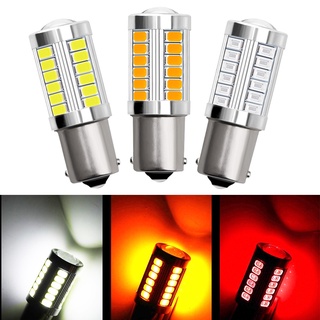 ไฟท้าย ไฟเบรก ไฟถอยจอดรถ 1156 led 1157 P21W led P21 5W BA15S BAY15D 33SMD สีขาว แดง เหลือง สําหรับรถยนต์ รถจักรยานยนต์