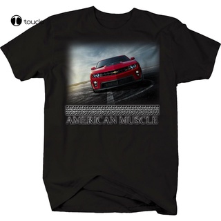 [100% Cotton] เสื้อยืด พิมพ์ลายรถยนต์ Muscle Classic Camaro Ss Zl1