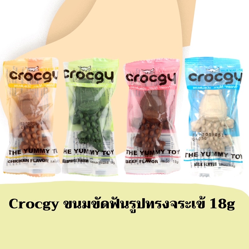 Crocgy คร็อกกี้ขนมขัดฟันสุนัขรูปจระเข้ 18กรัม