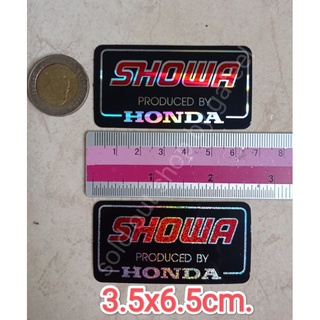 สติ๊กเกอร์ฟรอยติดรถ showa honda 3.5x6.5cm. แต่งรถ