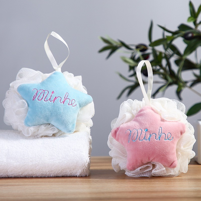 (BG-06) ที่ขัดผิวอาบน้ำลายดาวลายผลไม้ ใยขัดผิว ที่ขัดผิว ขัดขี้ไคล ขัดตัว ช่วยขจัดสิ่งสกปรกได้ง่ายขึ้น เพิ่มฟองสบู่