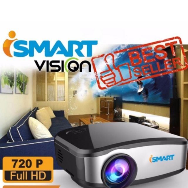 I-Smart mini LED Projector โปรเจคเตอร์ 800x480 pixels 1200 lumens Home Cinema HDMI / USB / VGA / AV 