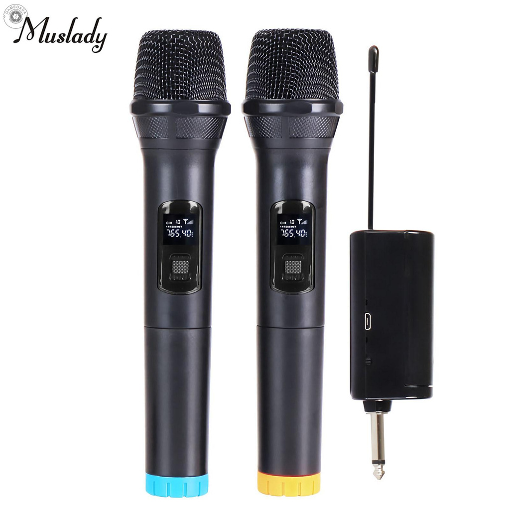 GM muslady Wireless Karaoke Microphone Professional UHF Dual Channel ...