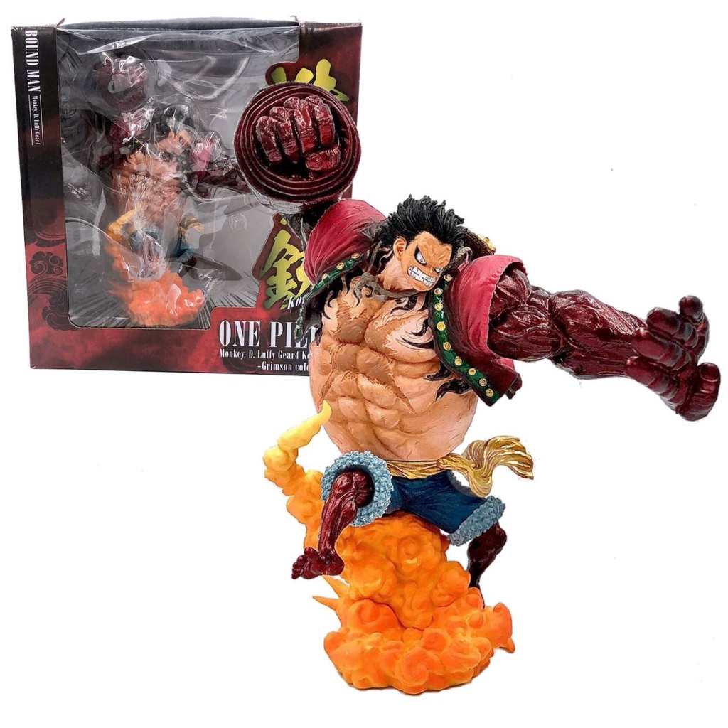 CT Toys โมเดล วันพีช ลูฟี่ เกียร์4 ฐานส้ม Luffy Gear4 Kong Gun มีกล่อง สูง22ซม. (งานจีน)