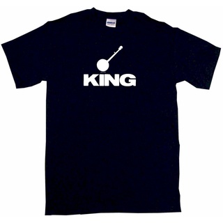 เสื้อยืดพิมพ์ลายแฟชั่น เสื้อยืด พิมพ์ลาย Banjo Silhouette King ขนาดเล็ก สําหรับผู้ชาย ไซซ์ 4xl