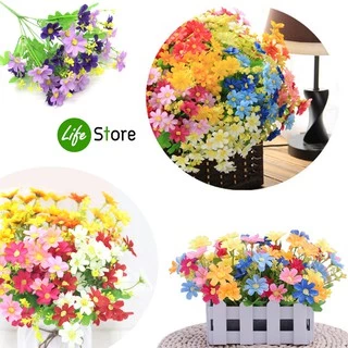 พร้อมส่งในไทย ถึงเร็วทันใจ ** ดอกเดซี่พุ่ม ดอกไม้ประดิษฐ์ จากผ้าไหมดิบ สวยงามเสมือนจริง