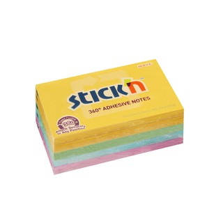 กระดาษโน้ต STICKN 3"x5"  คละสี 4+1 แถบกาว 360* (PC)