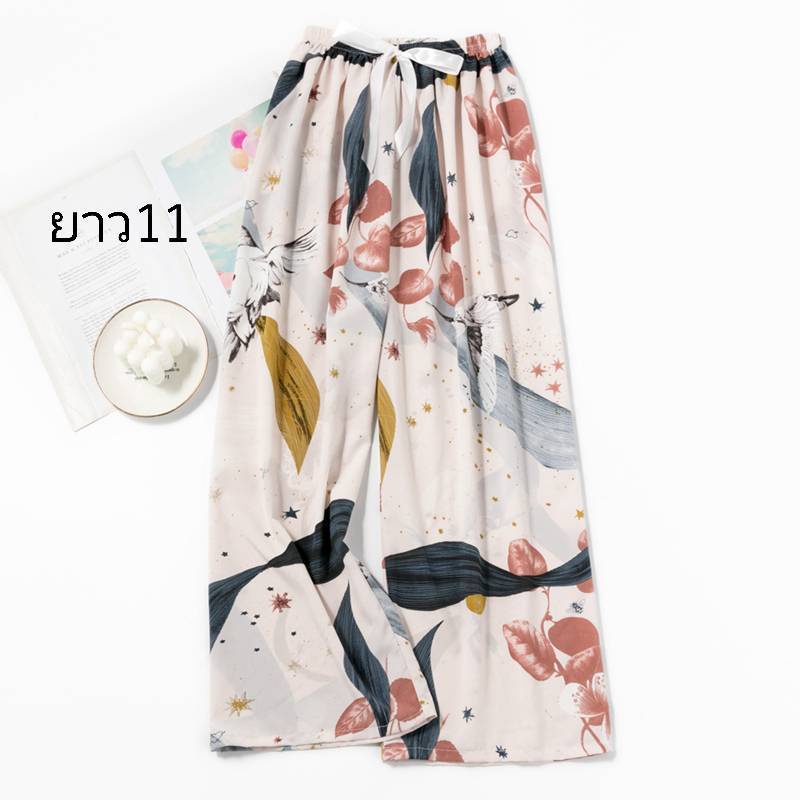 กางเกงผู้หญิง ขายาว ผ้าพริ้วใส่สบาย เอวยางยืด ไซส์ใหญ่ ราคาถูก รุ่นหญิงยาว - รูปที่ 2