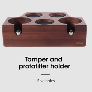 แท่นวางแทมเปอร์ ที่วางด้ามชง tamper base 2IN1 MOJAE วางด้ามชง2อัน ที่วางแทมเปอร์ วัสดุไม้ Coffee Tampers