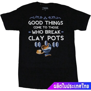 นินเทนโด ร์ตูนพิมพ์ฤดูร้อน ย์เสื้อยืด Nintendo Legend Of Zelda Mens T-Shirt - Good Things Come To Those Break Pots (Medi