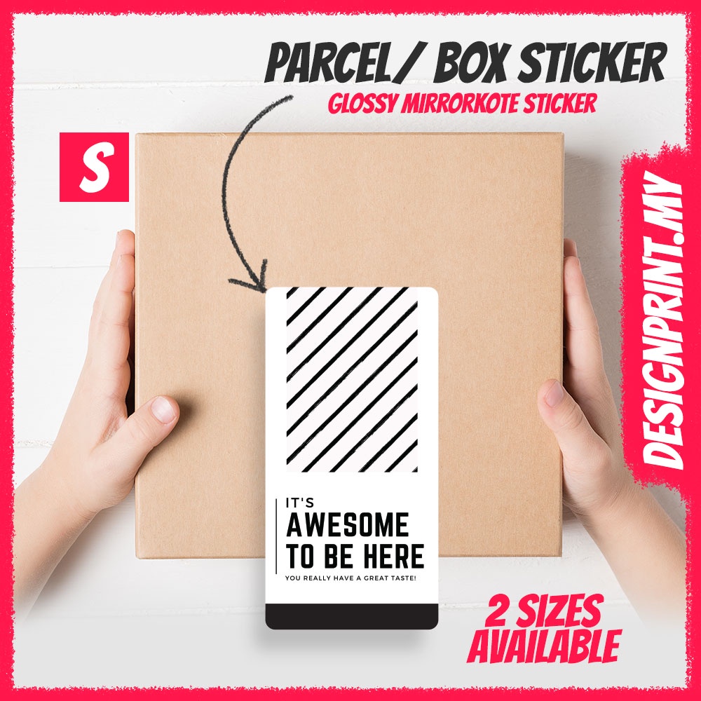 Thank You Sticker for Box Packaging Fragile | Stiker Terima Kasih Pembungkusan Kotak S