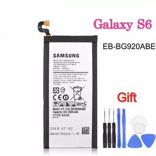 แบตเตอรี่ แท้ Samsung Galaxy S6 G9200 G9208 G9209 SM-G920F G920i G920 EB-BG920ABE 2550mAh พร้อมชุดถอด  ร้าน TT.TT shop