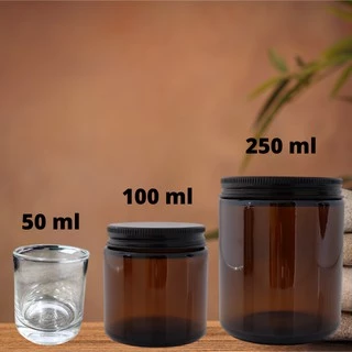 แก้วเทียน[รับประกันสินค้า] กระปุกเทียน เปล่า ก้นเรียบ - Empty Candle Jar