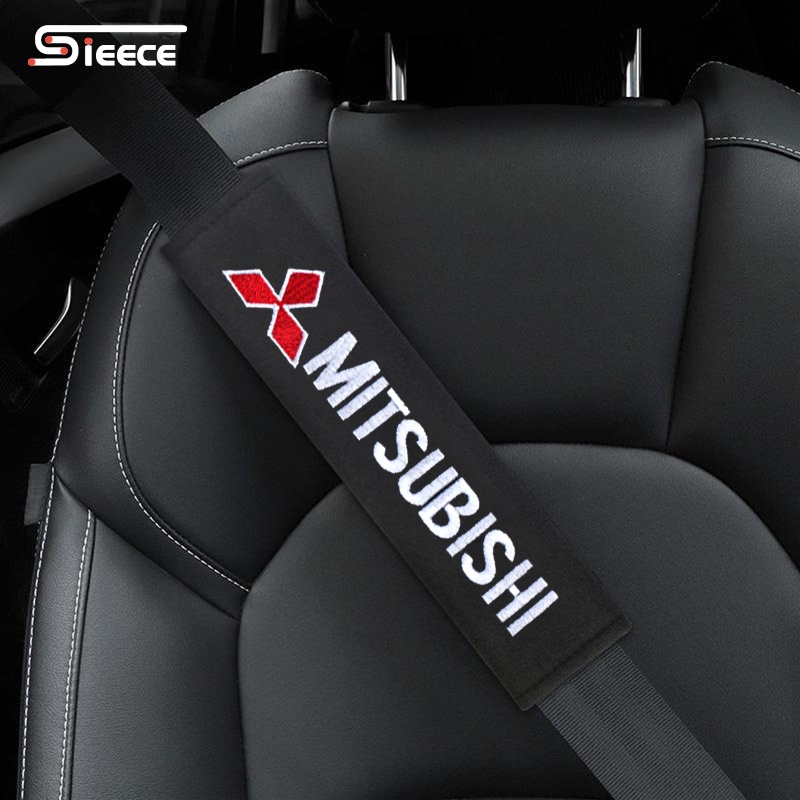 Sieece ที่หุ้มเข็มขัดนิรภัยรถยนต์ รถยนต์อุปกรณ์ภายในรถยนต์ สำหรับ Mitsubishi Mirage Triton Attrage Lancer Xpander Strada L300 Pajero Outlander
