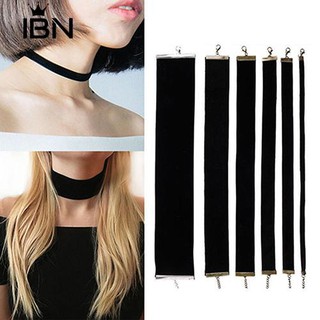 ** เลดี้ผู้หญิงกำมะหยี่สีดำ Choker โกธิคสร้อยคอจิวเวลง่ายๆเครื่องประดับ