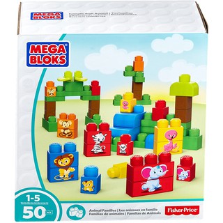 Mega Bloks บล็อคตัวต่อ จับคู่ครอบครัวสัตว์ในป่า Animal Families ของเล่นเสริมพัฒนาการ ของแท้