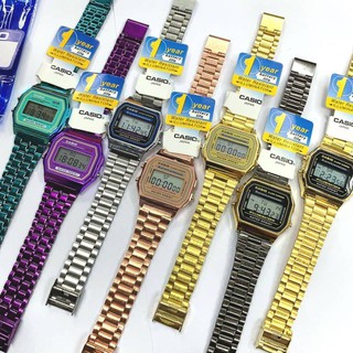 Casio F91 Watch นาฬิกาสแตนเลส ทรงสี่เหลี่ยมผืนผ้า งานเหมือนสุดๆ