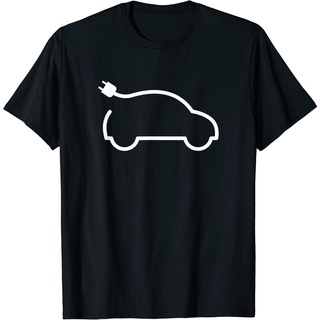 เสื้อยืด พิมพ์ลายรถยนต์ไฟฟ้า สไตล์มินิมอล