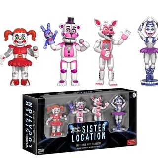 โมเดลฟิกเกอร์ Funko fnaf Five Nights at Freddys Nightmare Freddy Chica Bonnie Funtime Foxy ของเล่นสําหรับเด็ก