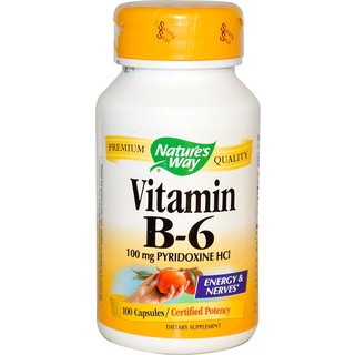 Natures Way, Vitamin B-6, 100 Capsules