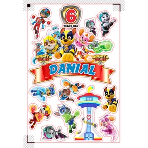 ชุดท็อปเปอร์เค้ก Paw Patrol Mighty Pups