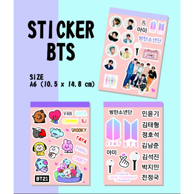 สติ๊กเกอร์ BTS BT21*