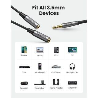 UGREEN รุ่น 50253 3.5mm Jack Earphone Aux Audio Splitter Adapter 1 Male To 2 Female Extension Sharing Speaker Cable Ada