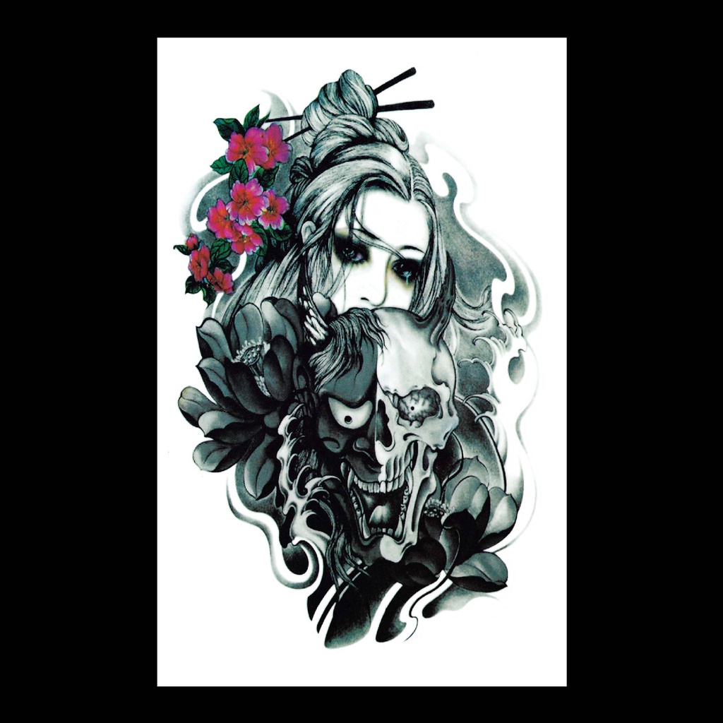 【Magic Tattoo】สติกเกอร์รอยสักชั่วคราว ลายสัตว์ หมาป่า เสือ ดอกไม้ ผีเสื้อ กันน้ํา