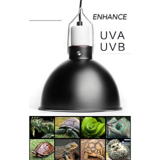 เต้ารับเซรามิก UVB UVA อลูมิเนียม ทรงโดมลึก ขนาด 5.5 นิ้ว 8.5 นิ้ว สําหรับสัตว์เลื้อยคลาน