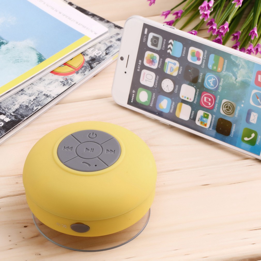 Waterproof Wireless Bluetooth Handsfree Mic Suction Speaker Shower Car ...
