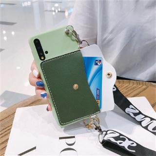 กระเป๋าเงินบัตร OPPO Reno5 Reno 5 5Pro Realme C17 7i A15 A93 R17 R15 Pro R11S R9S plus F1plus เคสมือถือ Soft TPU Case เคสป้องกัน Card package