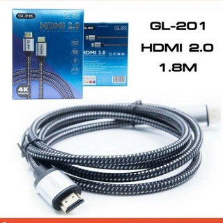 สาย hdmi Version 2.0 G-link ความยาว 1.8m, 3m, 5m สายถัก แข็งแรง หัวอลูมิเนียม