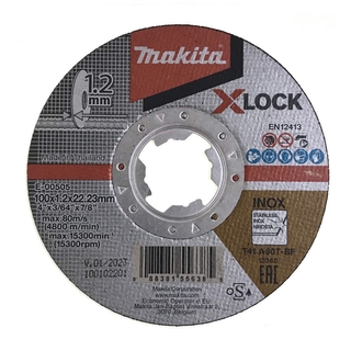 MAKITA ใบตัด4"x1.2mm. INOX X-LOCK #E-00505