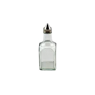 ขวดน้ำมะนาว 6ออนซ์ ขวดแก้ว Oil &amp; Vinegar Dispenser Square Glass Bottle 6oz. - HCH12