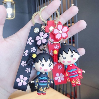 🎉พร้อมส่ง🎉พวงกุญแจมารูโกะ Maruko ชุดกิโมโน 5 สี พวงกุญแจติดกระเป๋า​ ​caseiallphone