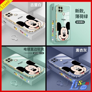 เคส oppo A15 เคส oppo A15S เคส oppo A3S เคส oppo A93 เคส oppo A94 A91 A53 A92 F11 A31 เคส oppo Reno2 เคส oppo Reno2f เคสโทรศัพท์การ์ตูนดิสนีย์มิกกี้ขอบตรง 90° MQ