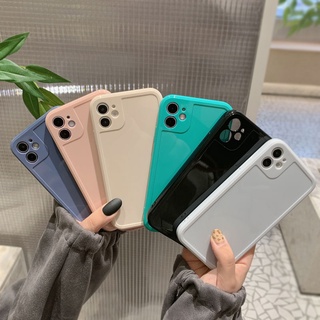 เคสโทรศัพท์มือถือซิลิโคน สีพื้น สําหรับ Apple Iphone 12Pro max 14 11 8plus 13 XS 14