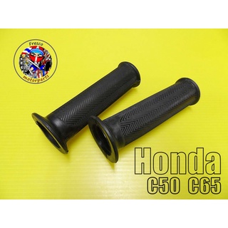 ปลอกแฮนด์ สีดำ HONDA C50 C65 C70 C90 CM90 CM91 C100 CA100 C102 CA102 HANDLE GRIPS BLACK