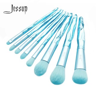 แปรง Jessup Make up brushes Glacier blue set 8ชิ้น