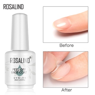 ROSALIND Peel Off Base Coat Gel Polish Bright For Nail Art Design LED/UV Lamp