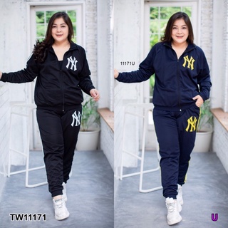 11171 Set Jacket #BigSize แจ็คเก็ต + กางเกงขาวยาว